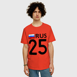 Футболка оверсайз мужская RUS 25, цвет: рябиновый — фото 2