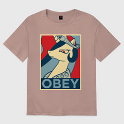 Футболка оверсайз мужская Trixie OBEY, цвет: пыльно-розовый