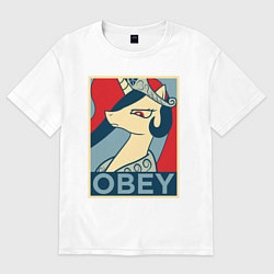 Футболка оверсайз мужская Trixie OBEY, цвет: белый