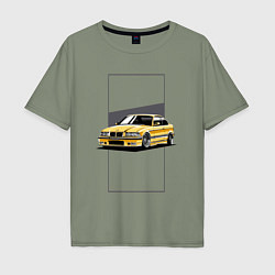 Футболка оверсайз мужская BMW E36, цвет: авокадо