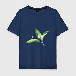 Футболка оверсайз мужская Reflex листья, цвет: тёмно-синий