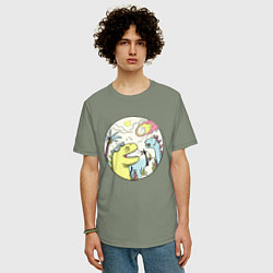 Футболка оверсайз мужская Последняя вечеринка, цвет: авокадо — фото 2