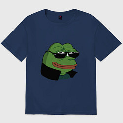 Футболка оверсайз мужская Pepe в очках EZ, цвет: тёмно-синий