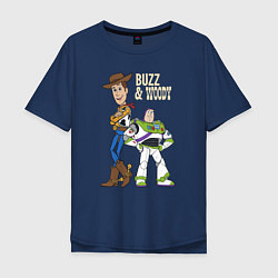 Футболка оверсайз мужская Buzz&Woody, цвет: тёмно-синий