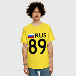 Футболка оверсайз мужская RUS 89, цвет: желтый — фото 2
