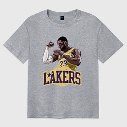 Футболка оверсайз мужская LeBron - Lakers, цвет: меланж