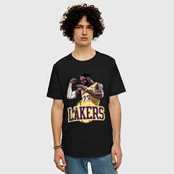 Футболка оверсайз мужская LeBron - Lakers, цвет: черный — фото 2