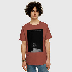 Футболка оверсайз мужская Ты беспощадна, цвет: кирпичный — фото 2