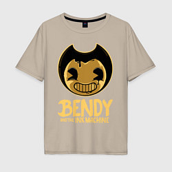 Футболка оверсайз мужская Bendy And The Ink Machine, цвет: миндальный