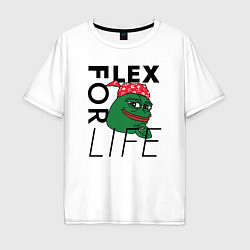 Футболка оверсайз мужская FLEX FOR LIFE, цвет: белый