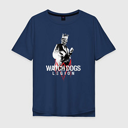 Футболка оверсайз мужская Watch Dogs: Legion, цвет: тёмно-синий