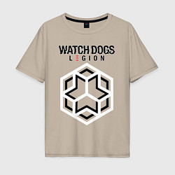 Футболка оверсайз мужская Футурологи Watch Dogs Legion, цвет: миндальный