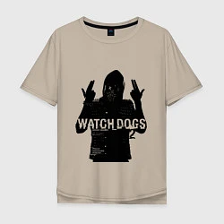 Футболка оверсайз мужская Watch dogs 2 Z, цвет: миндальный