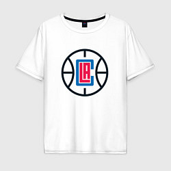 Футболка оверсайз мужская Los Angeles Clippers, цвет: белый