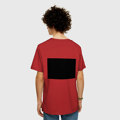 Мужская футболка оверсайз Тетрадь смерти / Красный – фото 4