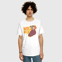 Футболка оверсайз мужская Nice recieve, цвет: белый — фото 2