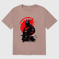 Футболка оверсайз мужская САМУРАЙ, цвет: пыльно-розовый