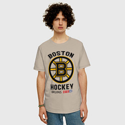 Футболка оверсайз мужская BOSTON BRUINS NHL, цвет: миндальный — фото 2