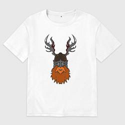 Футболка оверсайз мужская VIKING, цвет: белый