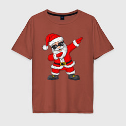 Футболка оверсайз мужская Dabing Santa, цвет: кирпичный