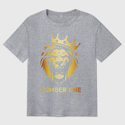 Футболка оверсайз мужская ЗОЛОТОЙ ЛЕВ, цвет: меланж