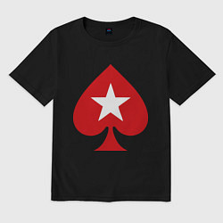 Футболка оверсайз мужская Покер Пики Poker Stars, цвет: черный