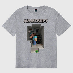 Футболка оверсайз мужская Minecraft, цвет: меланж