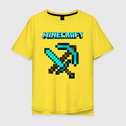 Футболка оверсайз мужская Minecraft, цвет: желтый