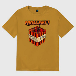 Футболка оверсайз мужская Minecraft, цвет: горчичный