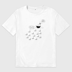 Футболка оверсайз мужская The right of way, цвет: белый