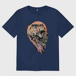 Футболка оверсайз мужская Metallica art 04, цвет: тёмно-синий