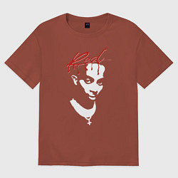 Футболка оверсайз мужская Playboi Carti Whole Lotta Red, цвет: кирпичный