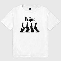 Футболка оверсайз мужская The Beatles, цвет: белый