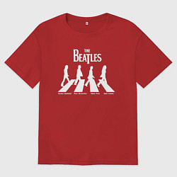 Футболка оверсайз мужская The Beatles, цвет: красный