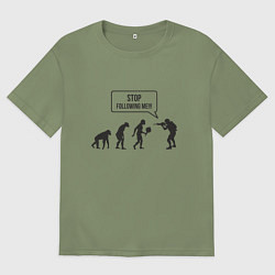 Футболка оверсайз мужская CS GO спина Z, цвет: авокадо