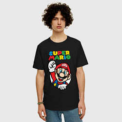 Футболка оверсайз мужская Mario, цвет: черный — фото 2