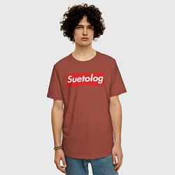 Футболка оверсайз мужская Suetolog, цвет: кирпичный — фото 2