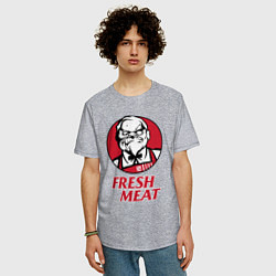 Футболка оверсайз мужская Pudge Dota Fresh Meat Пудж, цвет: меланж — фото 2