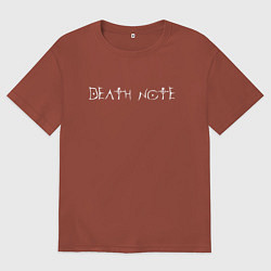 Футболка оверсайз мужская DEATH NOTE ТЕТРАДЬ СМЕРТИ, цвет: кирпичный