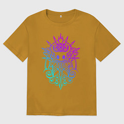 Футболка оверсайз мужская HOLLOW KNIGHT ХОЛЛОУ НАЙТ, цвет: горчичный