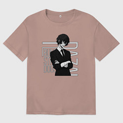 Футболка оверсайз мужская Дазай Осаму, цвет: пыльно-розовый