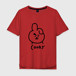 Футболка оверсайз мужская COOKY BTS, цвет: красный