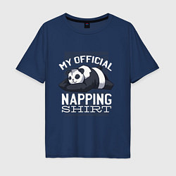 Футболка оверсайз мужская My Official Napping Shirt, цвет: тёмно-синий