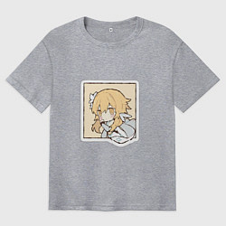 Футболка оверсайз мужская Путешественница, цвет: меланж