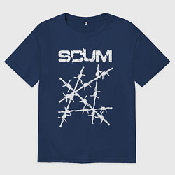 Футболка оверсайз мужская SCUM, цвет: тёмно-синий