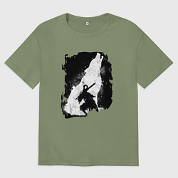 Футболка оверсайз мужская DARK SOULS ТЁМНЫЕ ДУШИ, цвет: авокадо