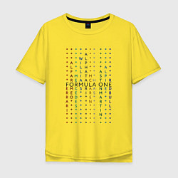 Футболка оверсайз мужская Команды Формулы 1, цвет: желтый