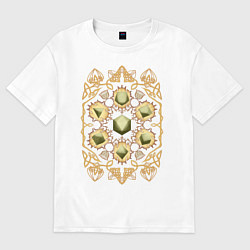 Футболка оверсайз мужская DnD Dices: Celtic Motifs, цвет: белый