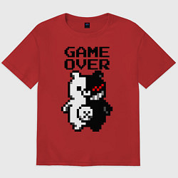 Футболка оверсайз мужская MONOKUMA GAME OVER, цвет: красный