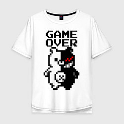 Футболка оверсайз мужская MONOKUMA GAME OVER, цвет: белый